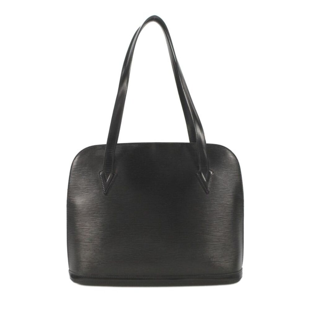 Louis Vuitton Womens Double Handle Epi Leather Lussac Tote Handbag Black